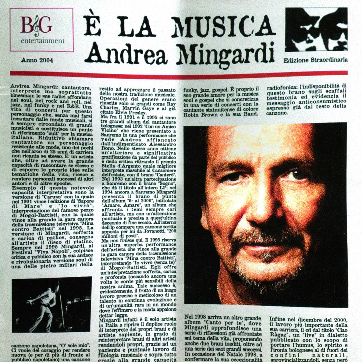 E’ la musica, Andrea Mingardi | Portfolio | giordanomazzi.com