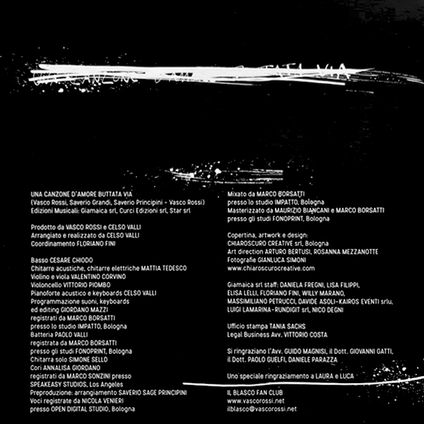 Una canzone d’amore buttata via, Vasco Rossi | Portfolio Giordano Mazzi | giordanomazzi.com | Arrangiatore musicale, compositore, musicista e producer