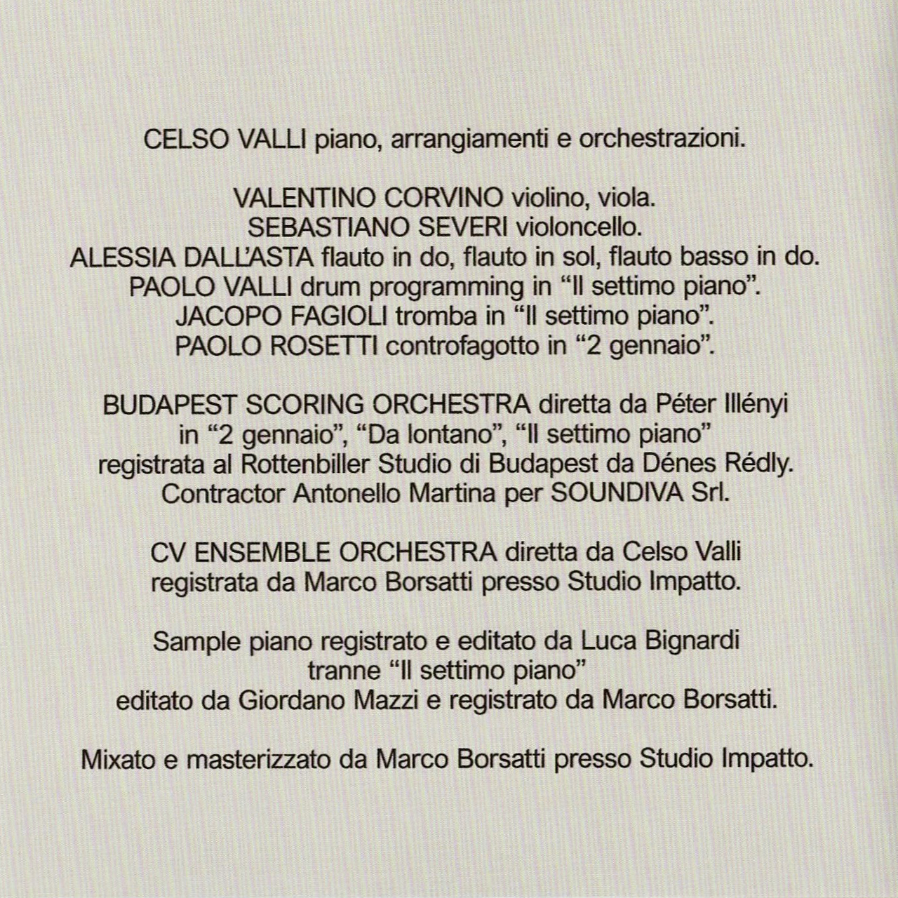 Sette Canzoni al Piano - Celso Valli | | Portfolio Giordano Mazzi | giordanomazzi.com